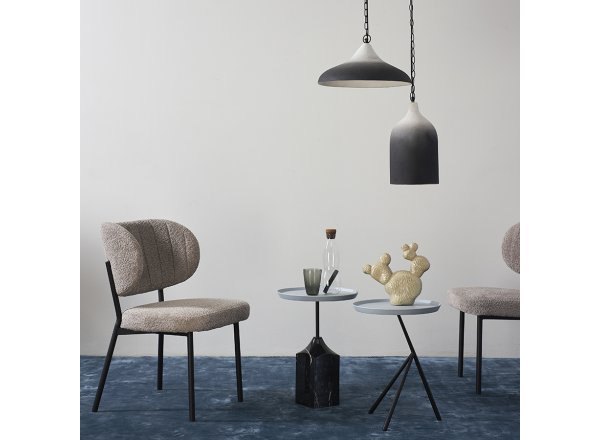 Столик кофейный sustainable collection, D38 см, серый/черно-белый