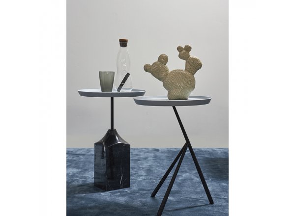 Столик кофейный sustainable collection, D38 см, серый/черно-белый