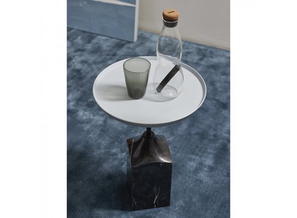 Столик кофейный sustainable collection, D38 см, серый/черно-белый