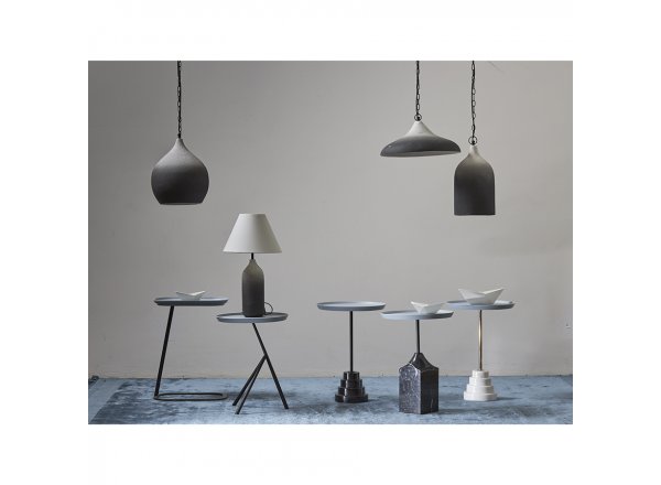 Столик кофейный sustainable collection, D38 см, серый/черно-белый