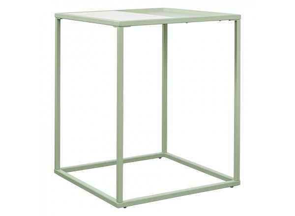 Столик кофейный mayen, 45х45 см, белый/зеленый