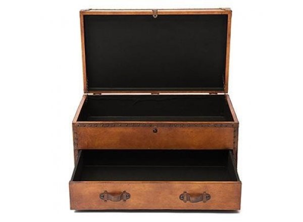 Столик-сундук Secret de Maison Конкорд/Concorde (мод. 3176) массив манго/кожа буйвола, 42х92х52см, коричневый
